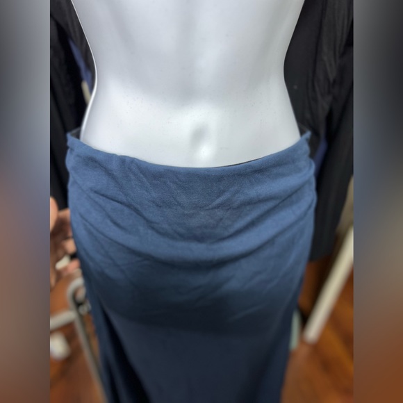 OGL Ruched Side Mermaid Maxi Skirt-Brushed Inside - Picture 4 of 9